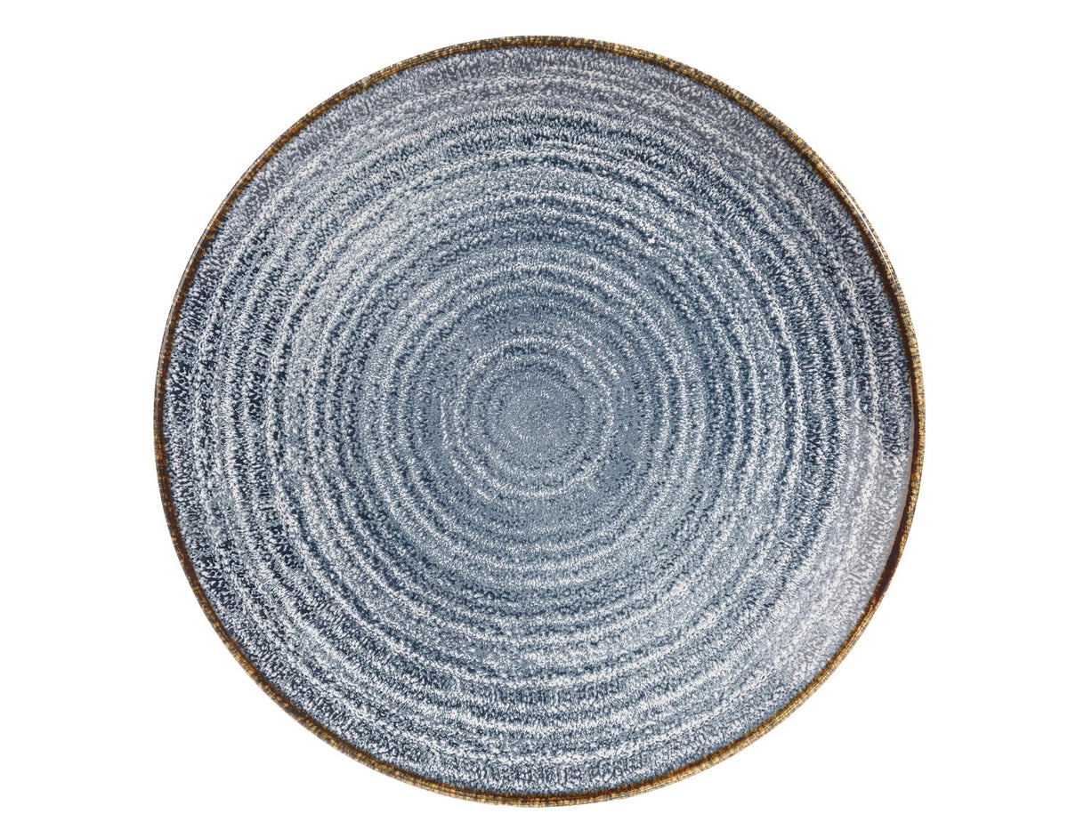 S.P. Homespun Slate Blue Coupe Teller flach 21.7cm in Blau präsentiert im Onlineshop von KAQTU Design AG. Teller ist von Churchill