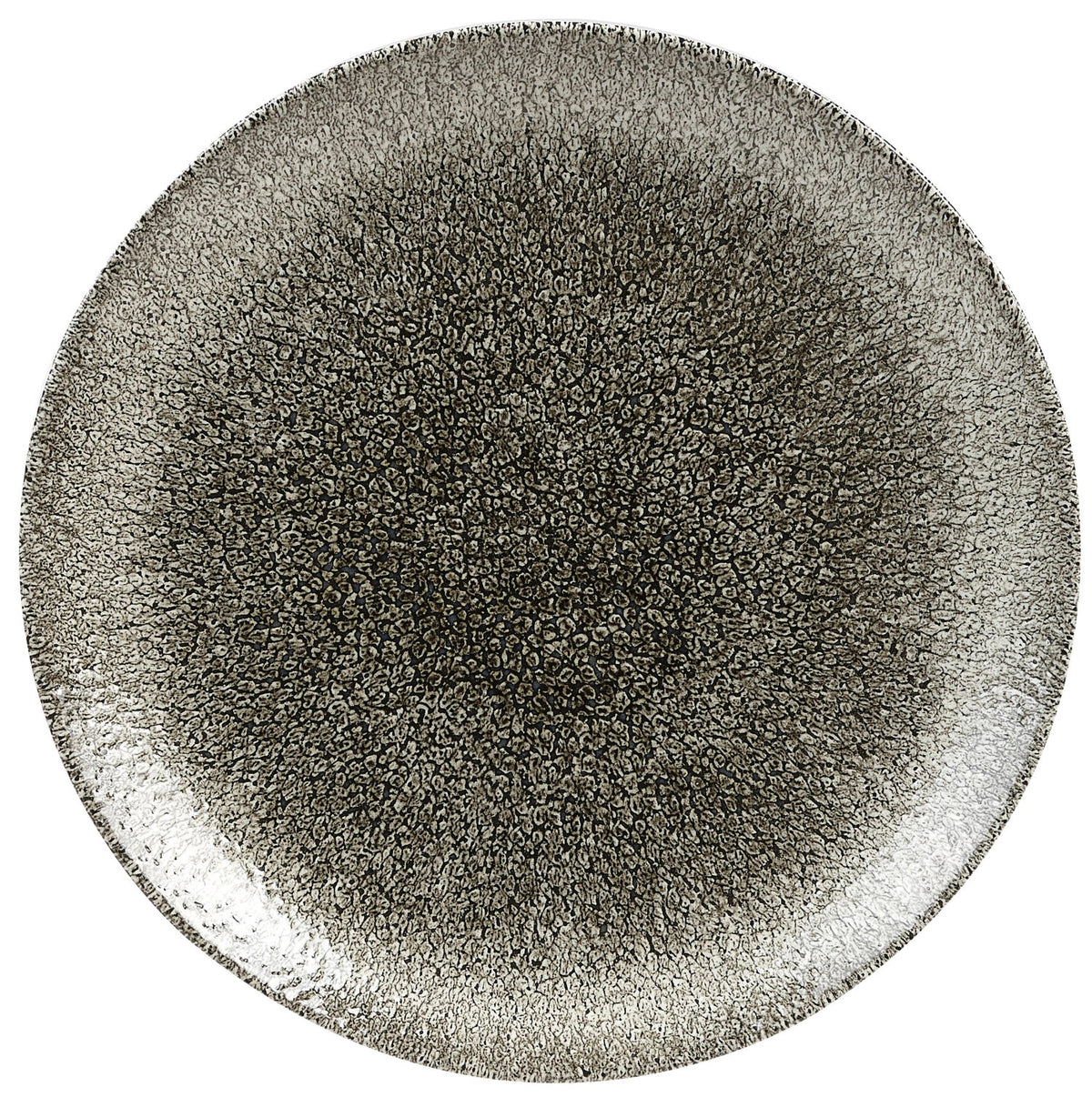 S.P. Raku Quartz Black Coupe Teller flach 16.5cm in Schwarz präsentiert im Onlineshop von KAQTU Design AG. Teller ist von Churchill