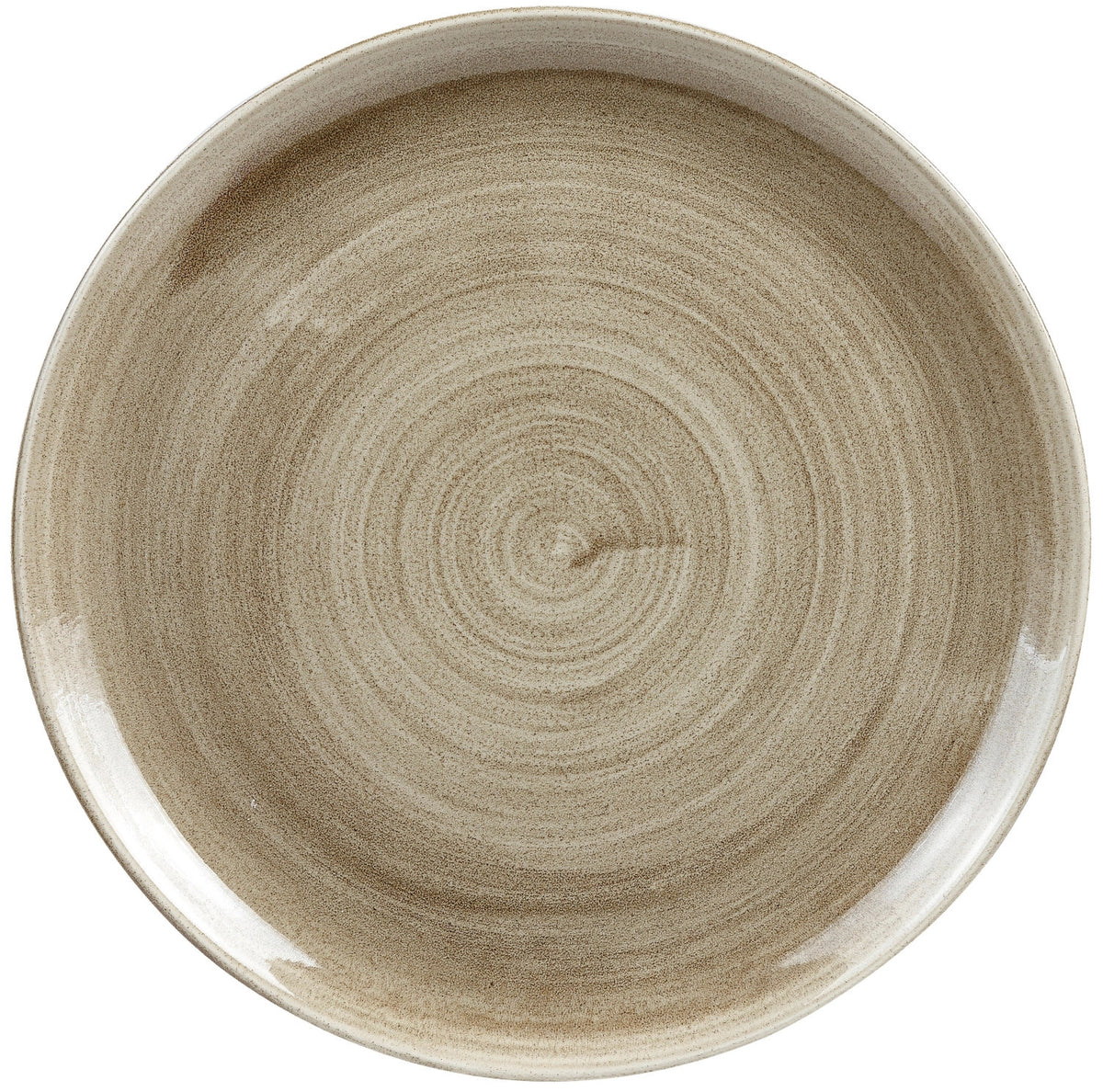Stonecast Patina Antique taupe Coupe Teller flach 32.4cm in Beige präsentiert im Onlineshop von KAQTU Design AG. Teller ist von Churchill