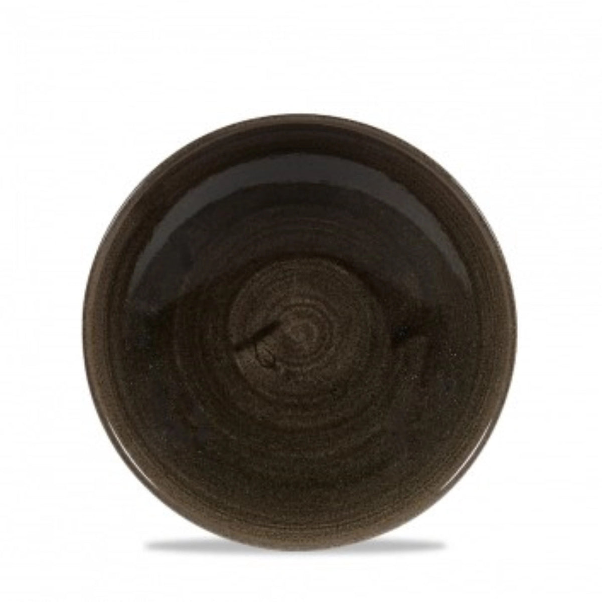 Stonecast Patina Iron Black Coupe Teller tief 18.2cm in Schwarz präsentiert im Onlineshop von KAQTU Design AG. Teller ist von Churchill