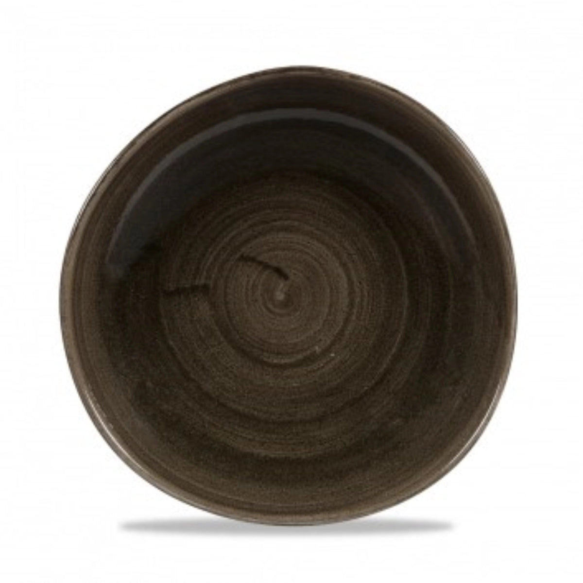 Stonecast Patina Iron Black Organic Teller flach 26.4cm in Schwarz präsentiert im Onlineshop von KAQTU Design AG. Teller ist von Churchill