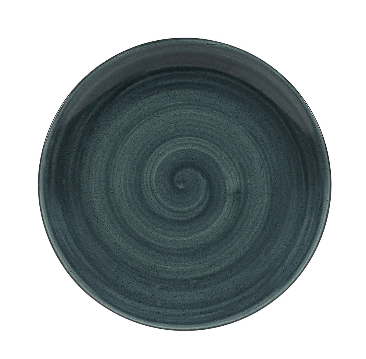 Stonecast Patina Rustic Teal Coupe Teller flach 26cm in Blau präsentiert im Onlineshop von KAQTU Design AG. Teller ist von Churchill