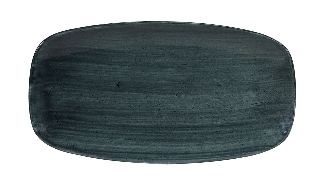 Stonecast Patina Rustic Teal Platte rechteckig 35.5x18.9cm in Blau präsentiert im Onlineshop von KAQTU Design AG. Platte ist von Churchill