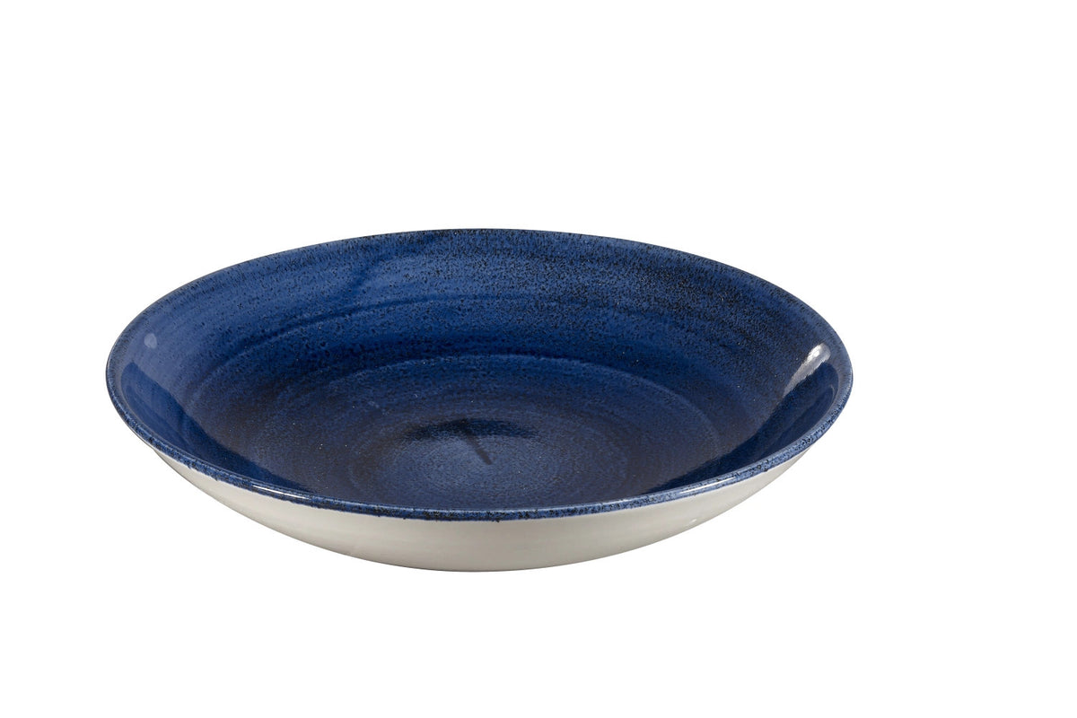 Stonecast Patina Cobalt Blue Coupe Teller tief 24.8cm in Blau präsentiert im Onlineshop von KAQTU Design AG. Teller ist von Churchill