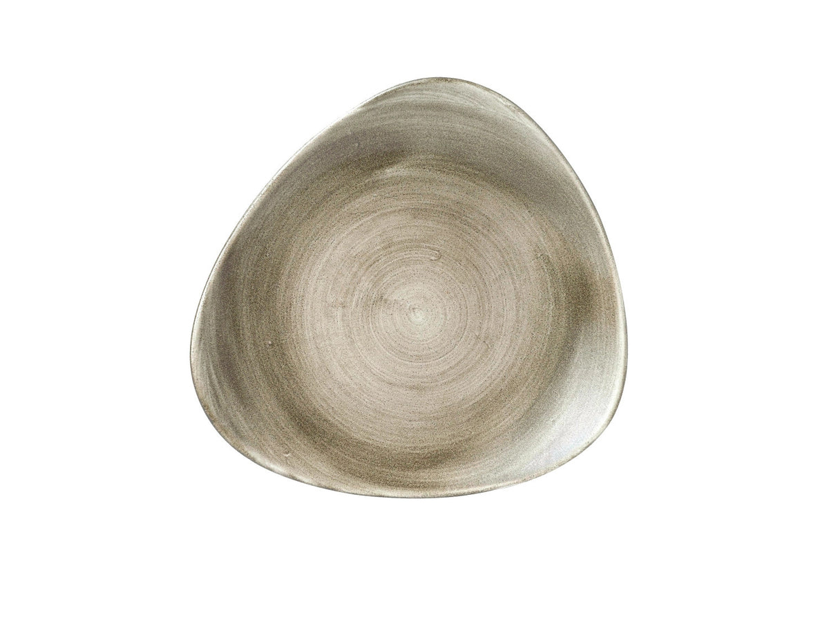 Stonecast Patina Antique Taupe Triangel Teller flach 26.5cm in Beige präsentiert im Onlineshop von KAQTU Design AG. Teller ist von Churchill
