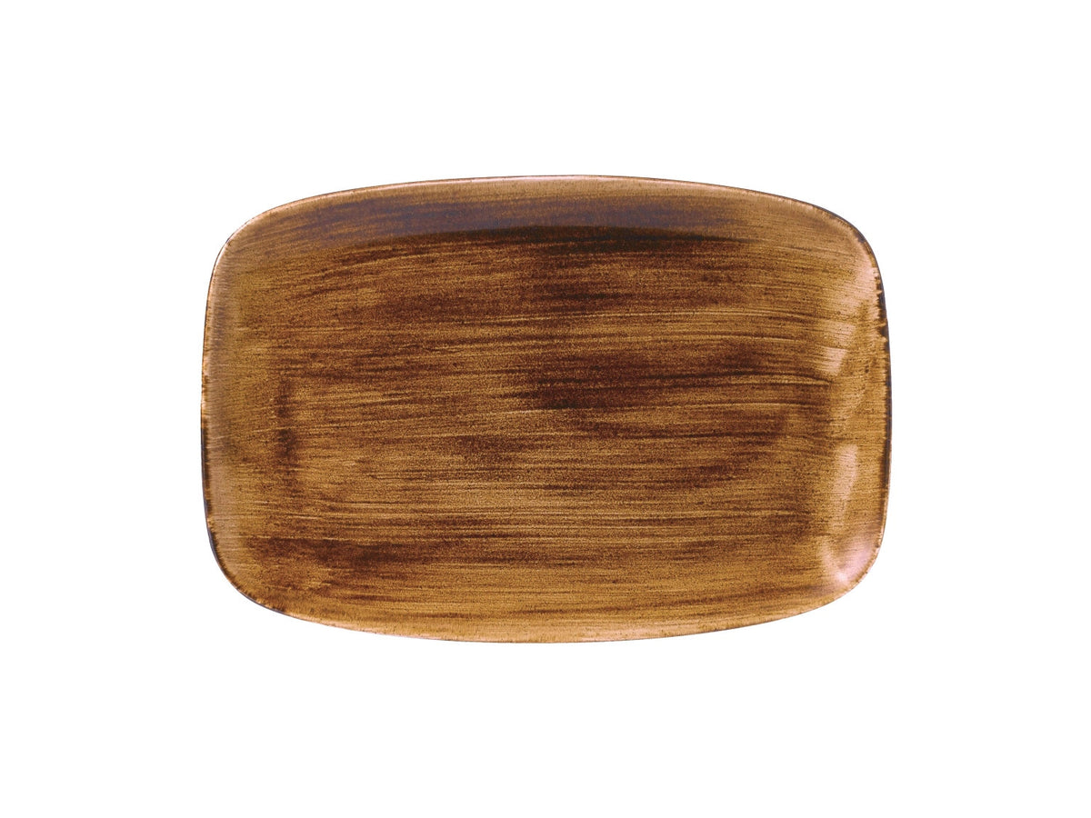 Stonecast Patina Vintage Copper Platte rechteck. 35.5x23.4cm in Braun präsentiert im Onlineshop von KAQTU Design AG. Platte ist von Churchill