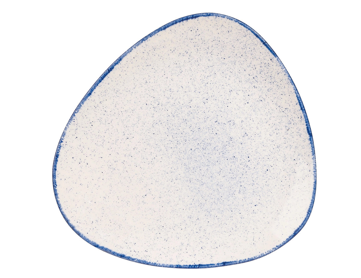Stonecast Hints Indigo Blue Triangel Teller flach 26.5cm in Blau präsentiert im Onlineshop von KAQTU Design AG. Teller ist von Churchill