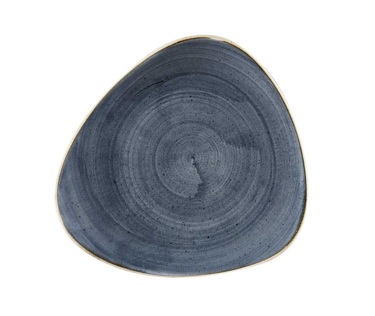 Stonecast Blueberry Triangel Teller flach 22.9cm in Blau präsentiert im Onlineshop von KAQTU Design AG. Teller ist von Churchill