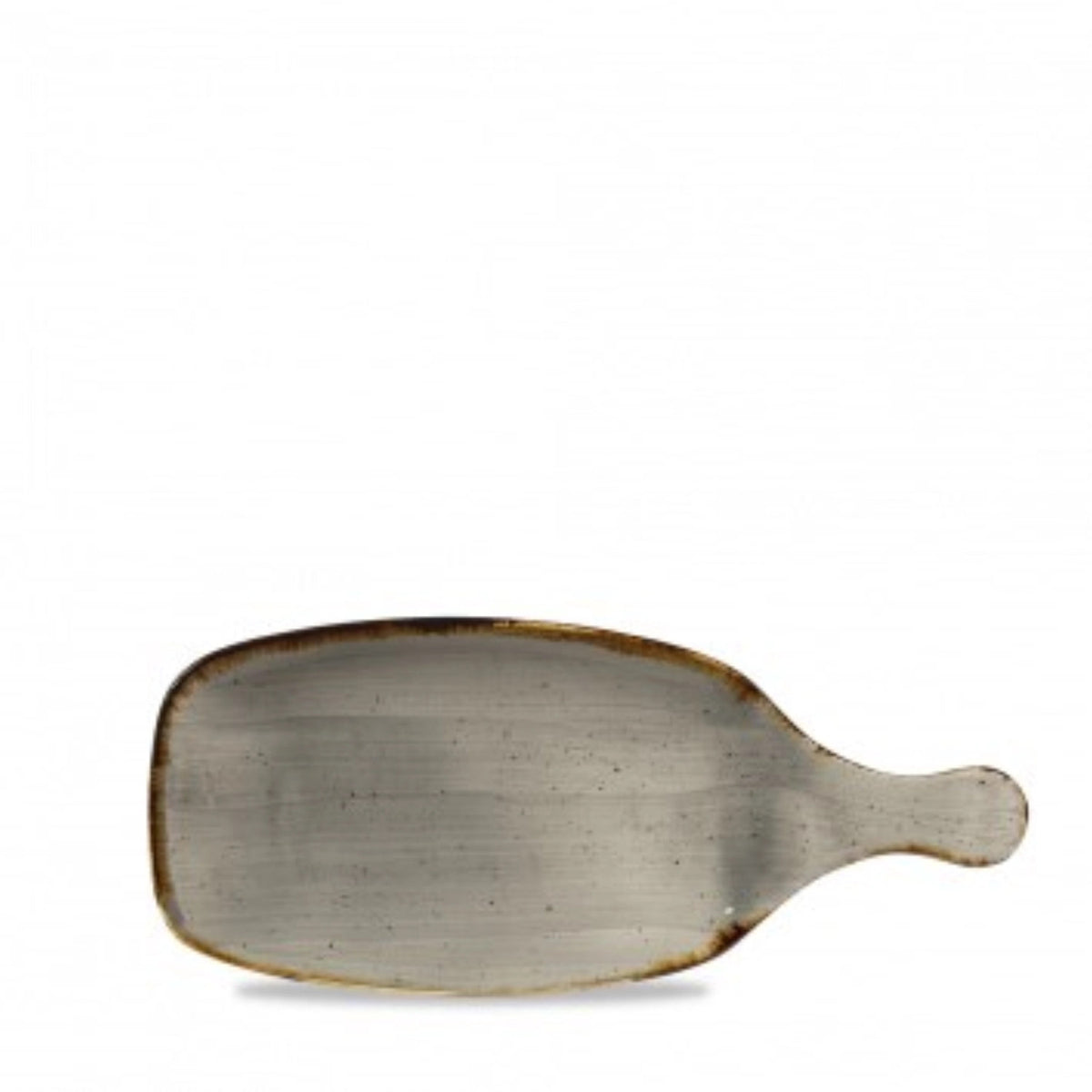 Stonecast Peppercorn Grey Platte mit Griff 29x21.1cm in Grau präsentiert im Onlineshop von KAQTU Design AG. Platte ist von Churchill