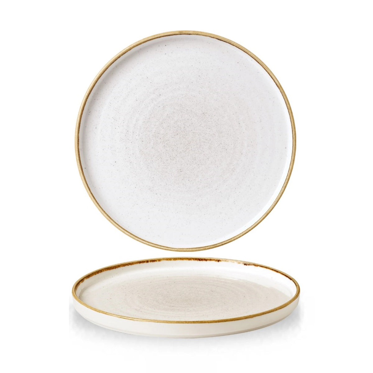 Stonecast Barley White Walled Teller flach 26cm in Weiss präsentiert im Onlineshop von KAQTU Design AG. Teller ist von Churchill