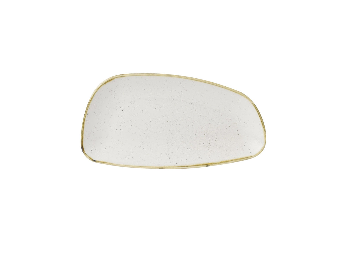 Stonecast Barley White Geo Teller 30x15.5cm in Weiss präsentiert im Onlineshop von KAQTU Design AG. Teller ist von Churchill