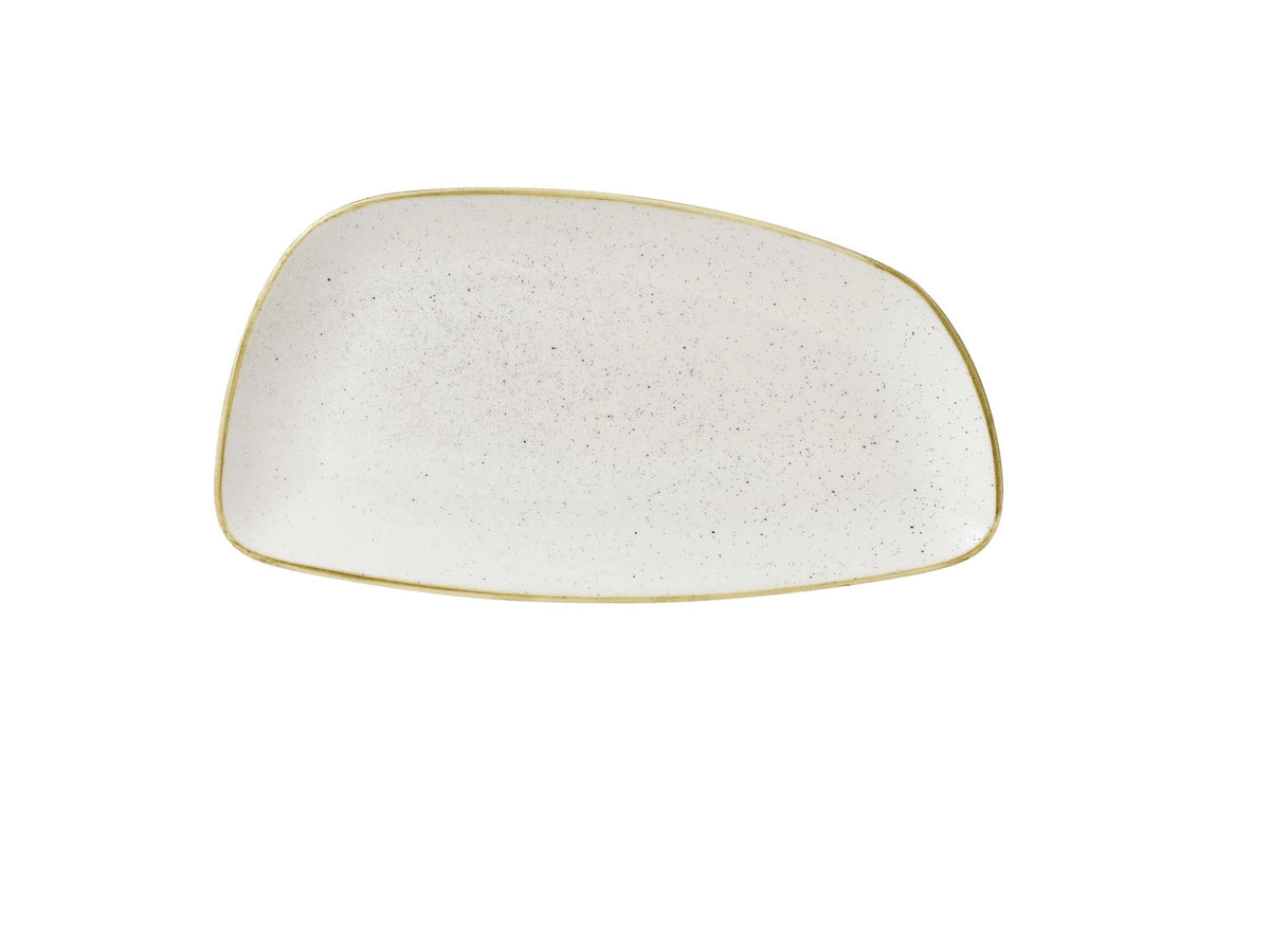 Stonecast Barley White Geo Teller 35x18.5cm in Weiss präsentiert im Onlineshop von KAQTU Design AG. Teller ist von Churchill