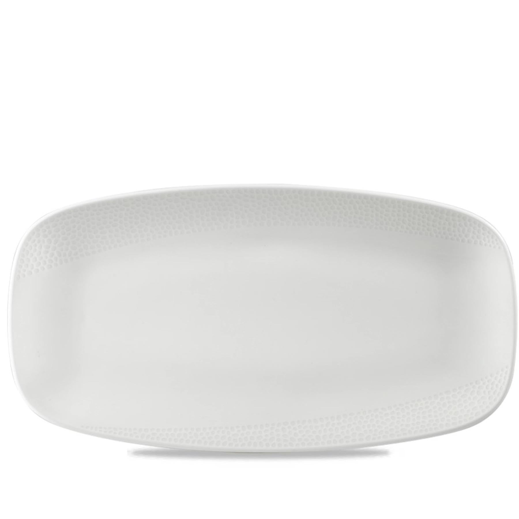 Isla White Platte rechteckig 35.5x18.9cm in Weiss präsentiert im Onlineshop von KAQTU Design AG. Schale ist von Churchill