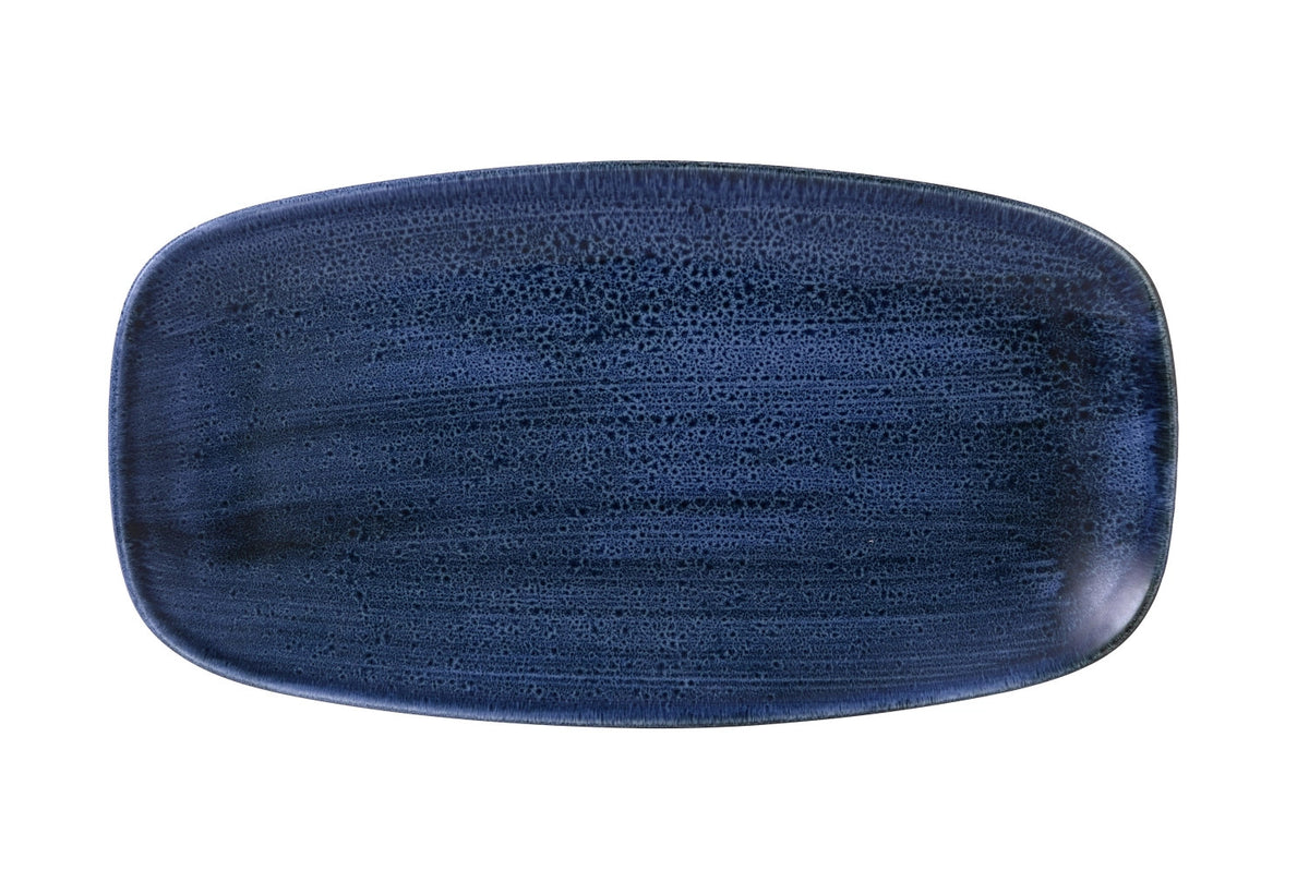 Stonecast Plume Ultramarine Platte rechteckig 35.5x18.9cm in Blau präsentiert im Onlineshop von KAQTU Design AG. Platte ist von Churchill