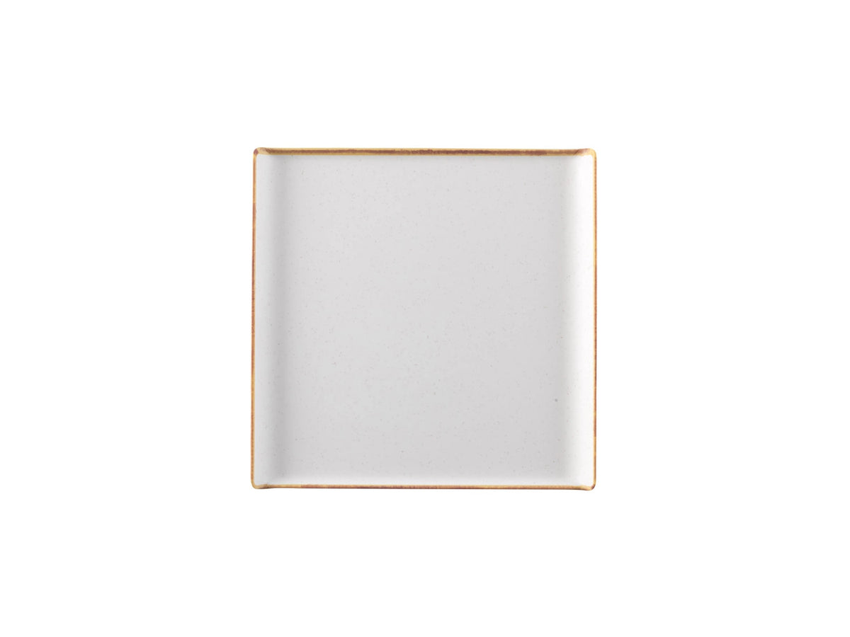 Stonecast Melamine Barley White Platte quadratisch 30.3x30.3 in Weiss präsentiert im Onlineshop von KAQTU Design AG. Platte ist von Churchill