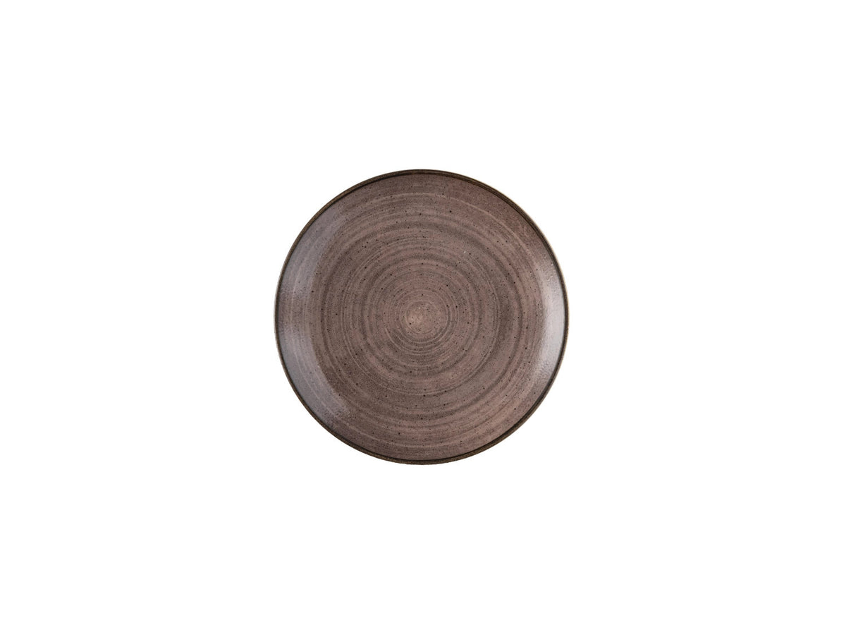 Stonecast Raw Brown Coupe Teller 26cm in Braun präsentiert im Onlineshop von KAQTU Design AG. Teller ist von Churchill