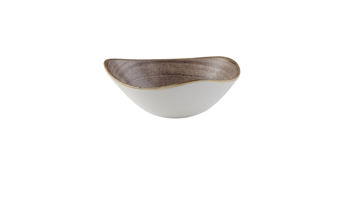 Stonecast Raw Brown Triangel Teller tief 18.5cm in Braun präsentiert im Onlineshop von KAQTU Design AG. Teller ist von Churchill