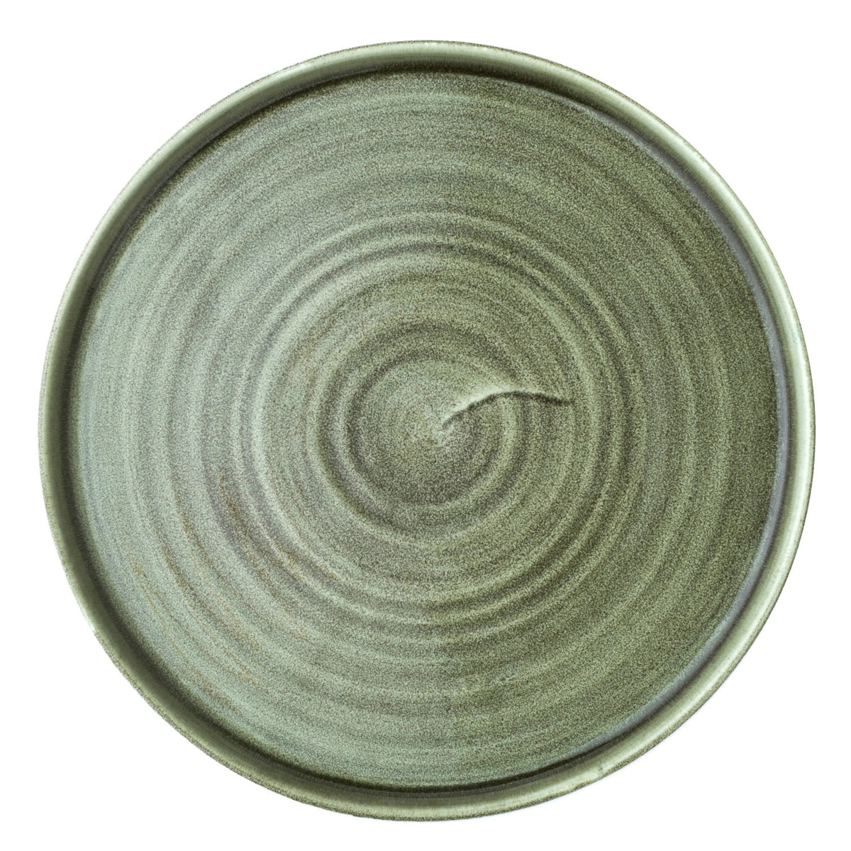 Stonecast Patina Burnished Green Walled Teller 26cm, H2cm in Grün präsentiert im Onlineshop von KAQTU Design AG. Teller ist von Churchill