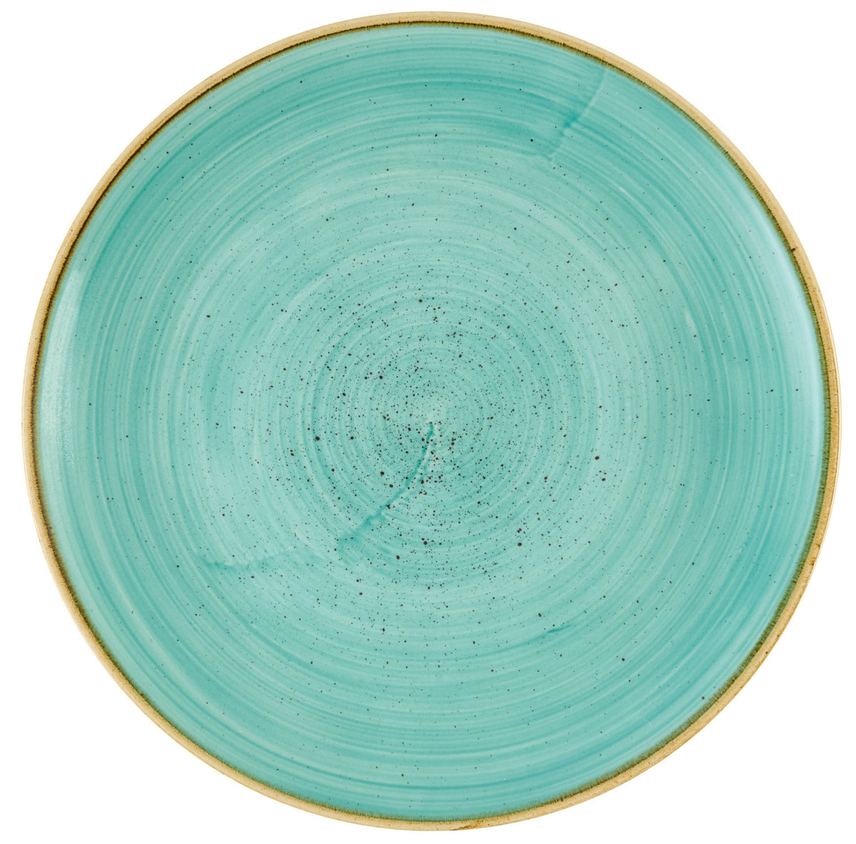 Stonecast Mint Coupe Teller Flach 26cm in Blau präsentiert im Onlineshop von KAQTU Design AG. Teller ist von Churchill