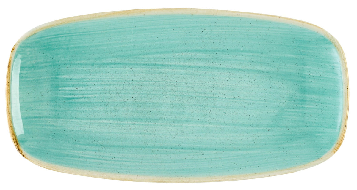 Stonecast Mint Chefs Oblong Platte 29.8X15.3cm in Blau präsentiert im Onlineshop von KAQTU Design AG. Platte ist von Churchill
