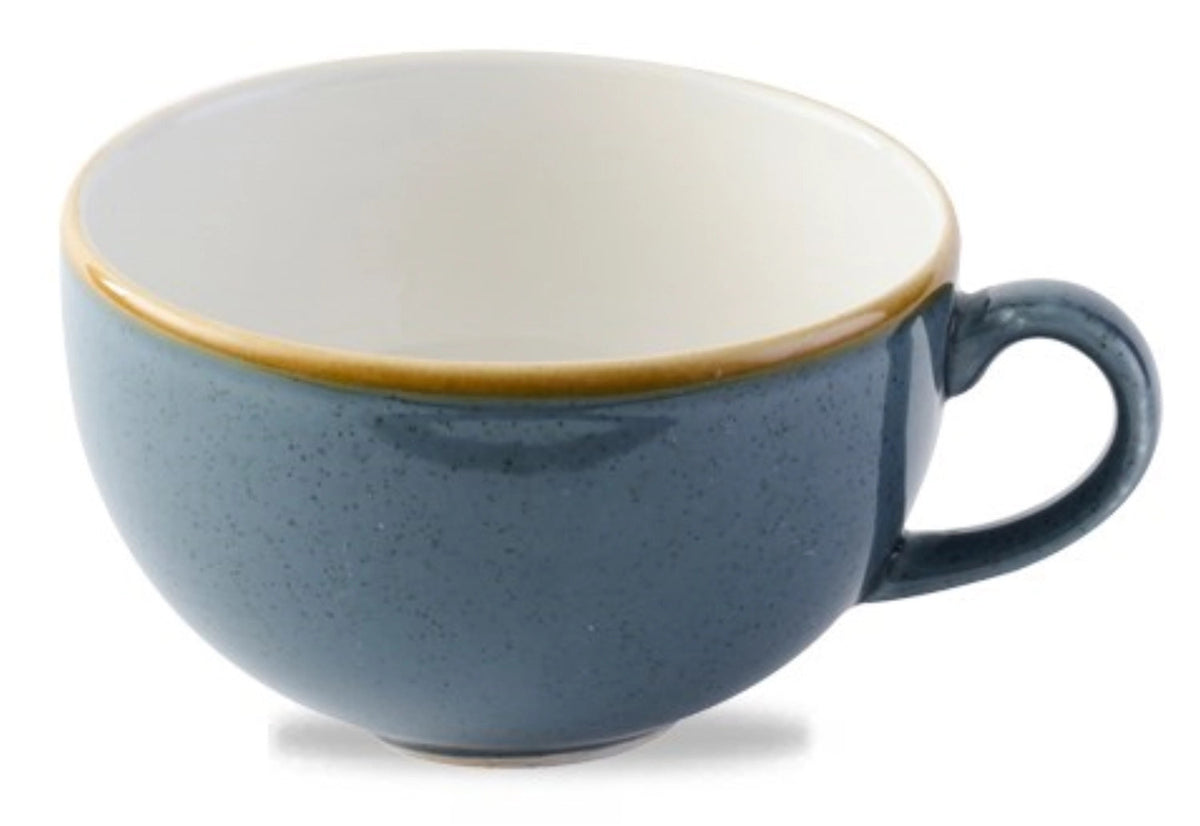 Stonecast Beverage Blueberry Cappuccino Tasse 34cl H6.5cm in Blau präsentiert im Onlineshop von KAQTU Design AG. Kaffeetassen ist von Churchill