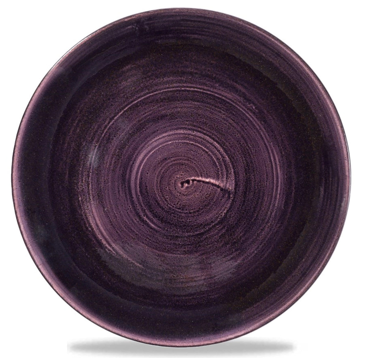 Stonecast Patina Deep Purple Coupe Teller flach 28.8cm in Rot präsentiert im Onlineshop von KAQTU Design AG. Teller ist von Churchill