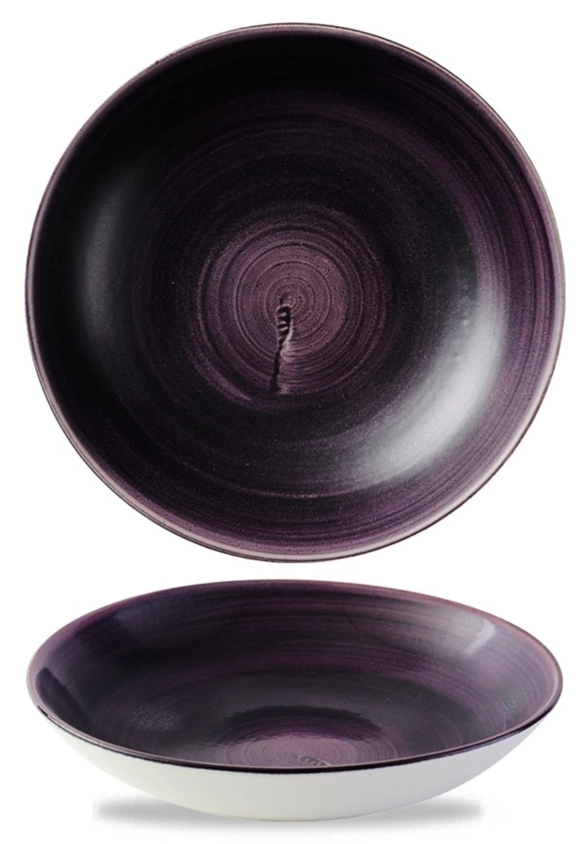 Stonecast Patina Deep Purple Coupe Teller tief 18.2cm in Rot präsentiert im Onlineshop von KAQTU Design AG. Teller ist von Churchill