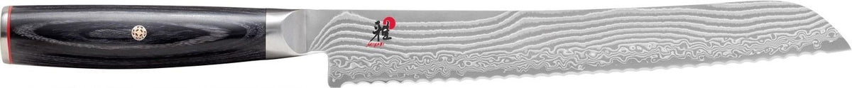 MIYABI 5000FCD Brotmesser, 240 mm in Schwarz präsentiert im Onlineshop von KAQTU Design AG. Damastmesser ist von Miyabi