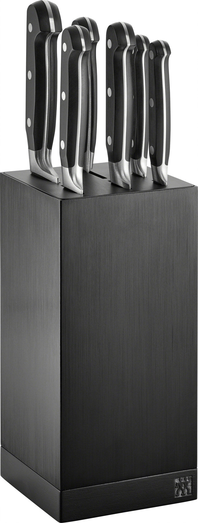 Messerblock Aluminium, leer, 7, schwarz in Schwarz präsentiert im Onlineshop von KAQTU Design AG. Messerblock ist von Zwilling Kitchen