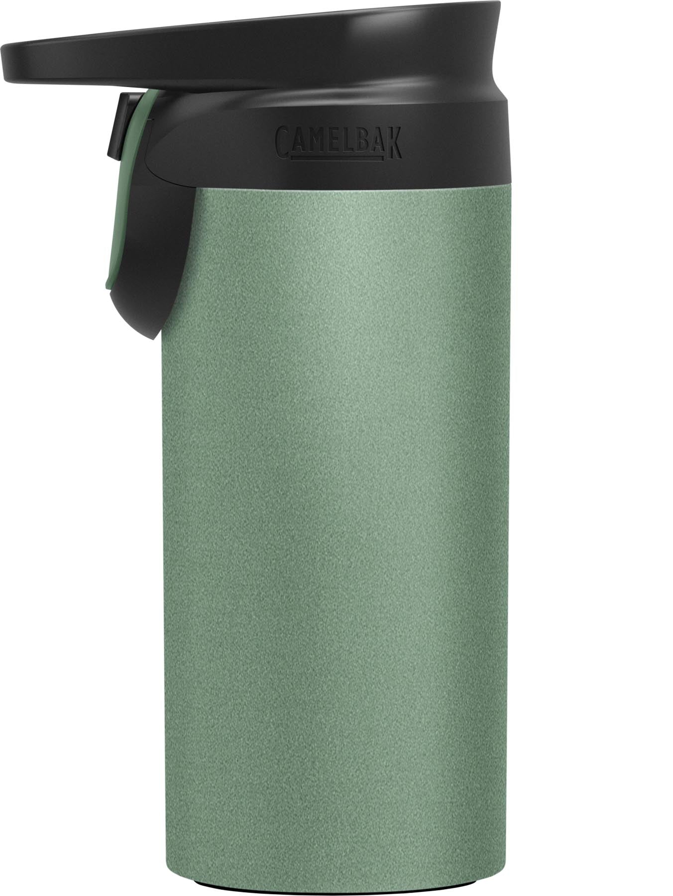 Camelbak Forges Flow V.I. Bottle 0.35l in der Farbe Moosgrün, ideal für unterwegs, mit praktischem Design und hochwertiger Isolierung.