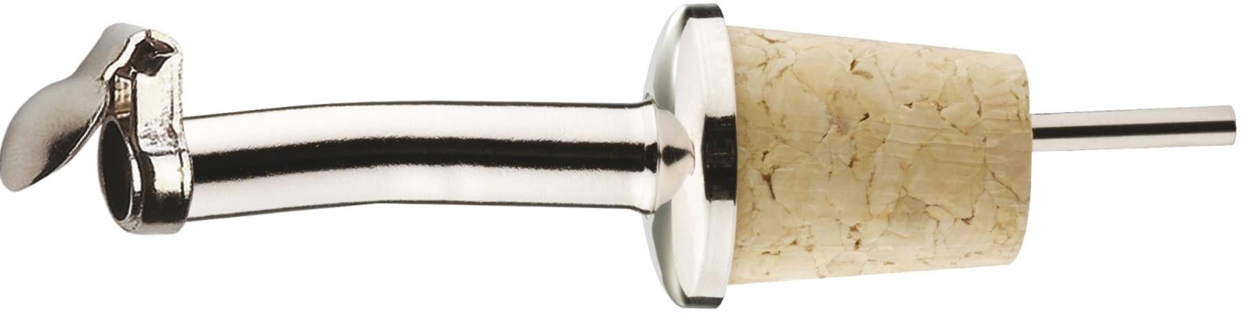 Flaschenausgiesser Classic Standard mit Naturkork und Klappe in Grau präsentiert im Onlineshop von KAQTU Design AG. Küchenhelfer ist von Westmark