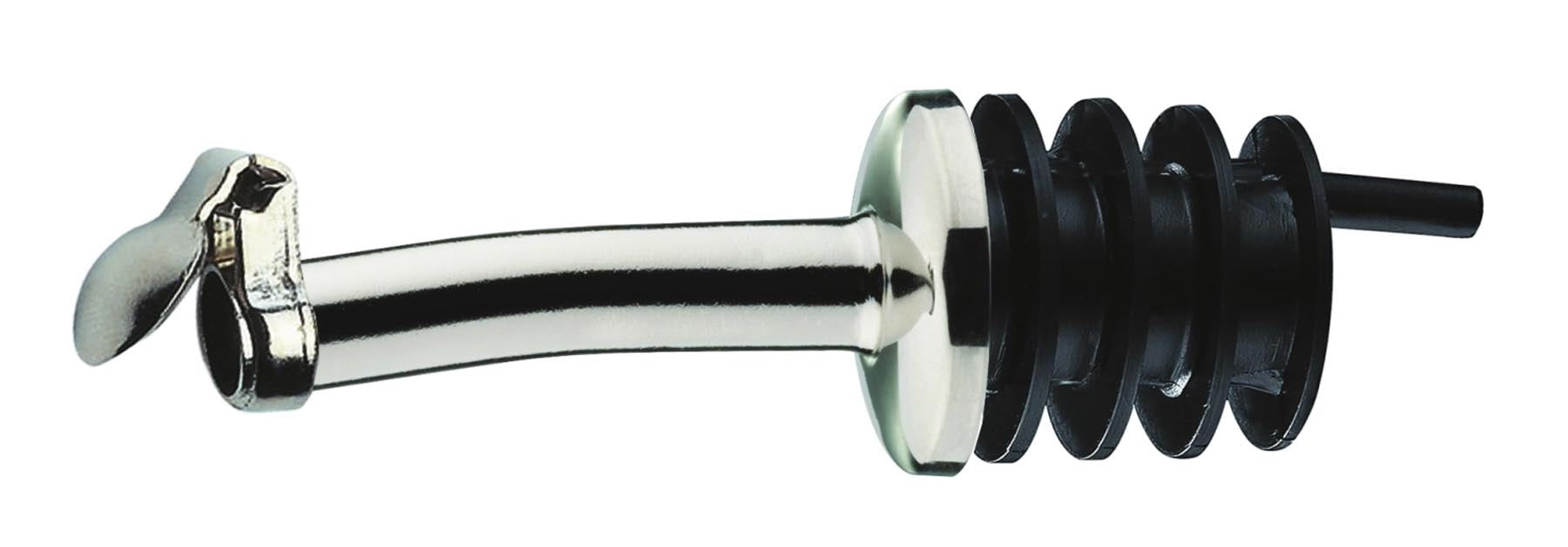 Flaschenausgiesser Classic Standard mit PE Kork und Klappe in Schwarz präsentiert im Onlineshop von KAQTU Design AG. Küchenhelfer ist von Westmark