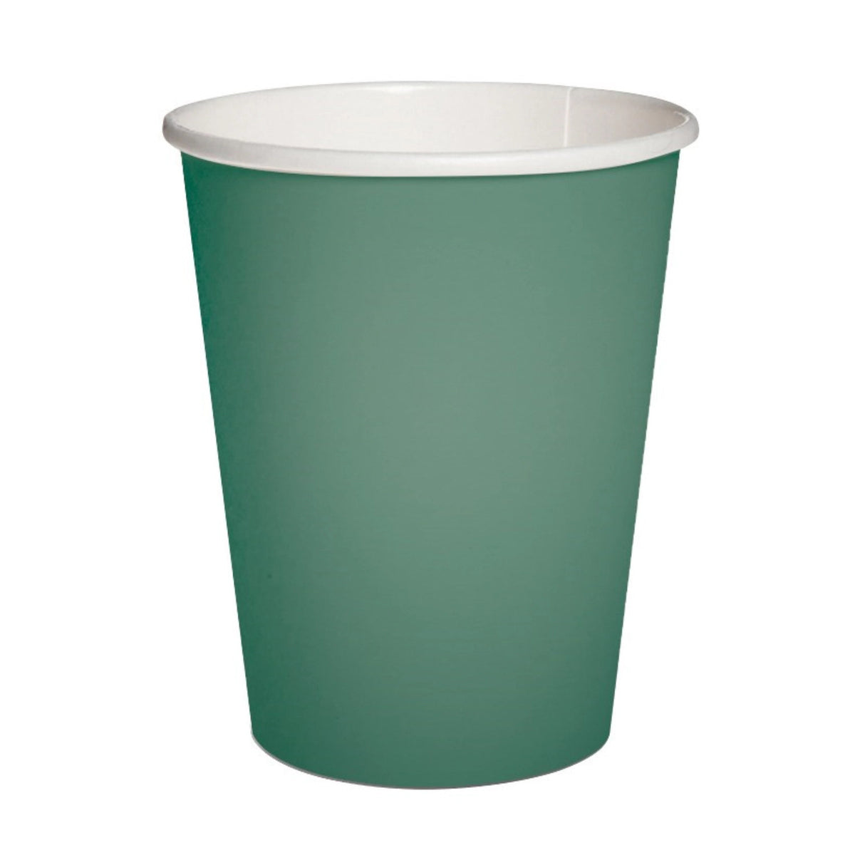Pappbecher 8x Uni dunkelgrün, 9.5x5.5x8cm - 0.25l in Grün präsentiert im Onlineshop von KAQTU Design AG. Teller ist von PAW