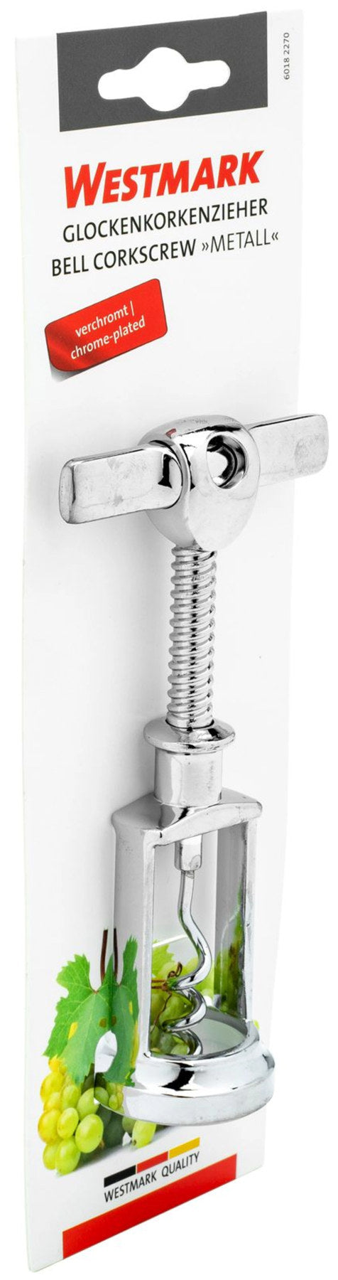Glockenkorkenzieher, verchromt, 14.5x7x4cm in Silber präsentiert im Onlineshop von KAQTU Design AG. Barzubehör ist von Westmark