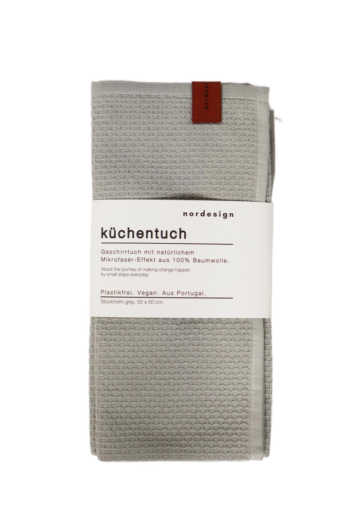 Küchentuch Stockholm Grey, hellgrau 50x50cm in Grau präsentiert im Onlineshop von KAQTU Design AG. Küchenhelfer ist von Nordesign