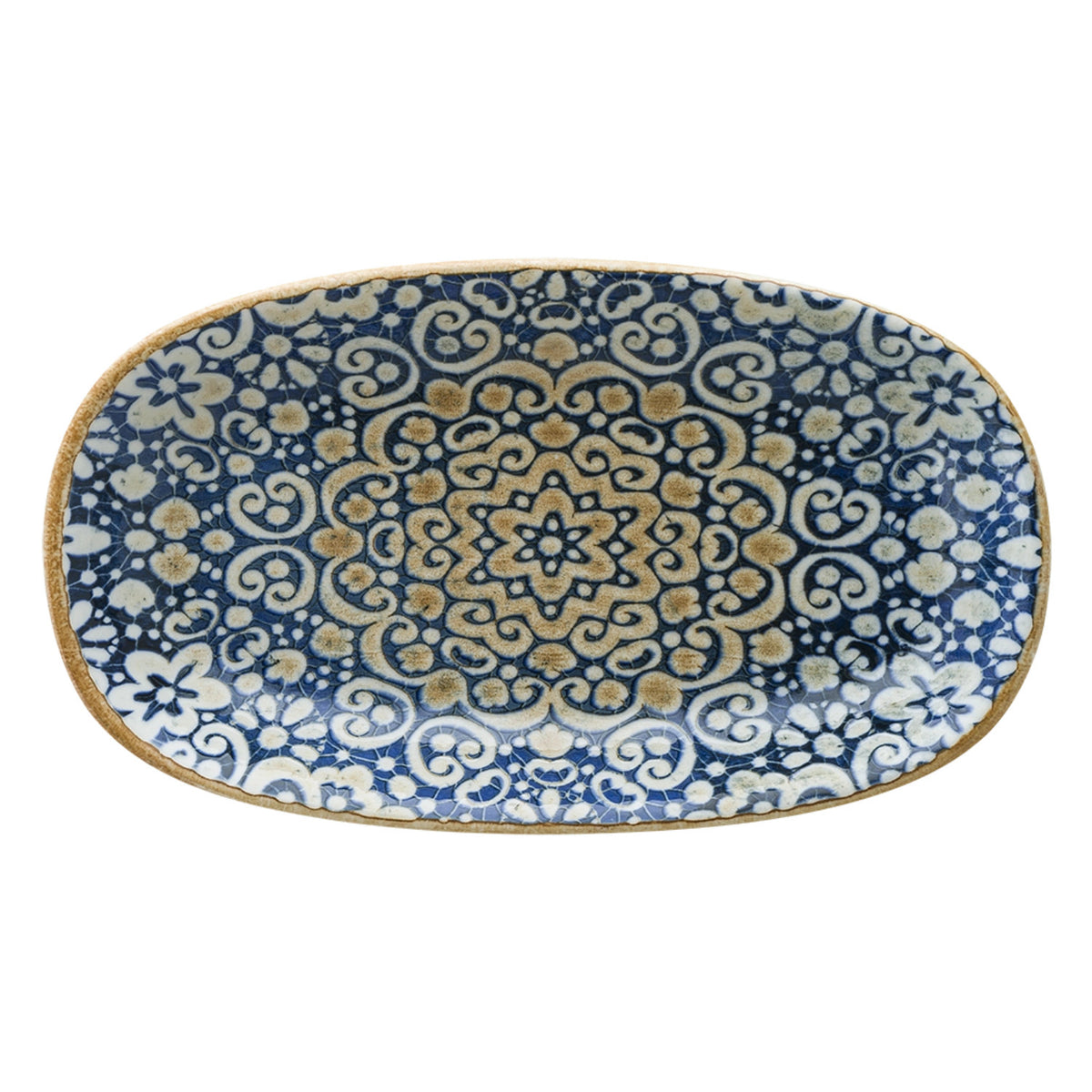Alhambra Gourmet Teller oval 19x11cm in Blau präsentiert im Onlineshop von KAQTU Design AG. Teller ist von Bonna