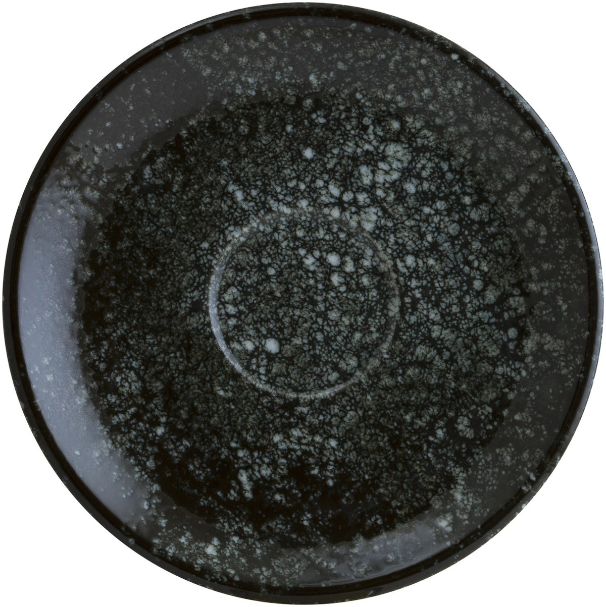 Cosmos Black Gourmet Kaffee Untertasse D12cm in Schwarz präsentiert im Onlineshop von KAQTU Design AG. Espressotassen ist von Bonna