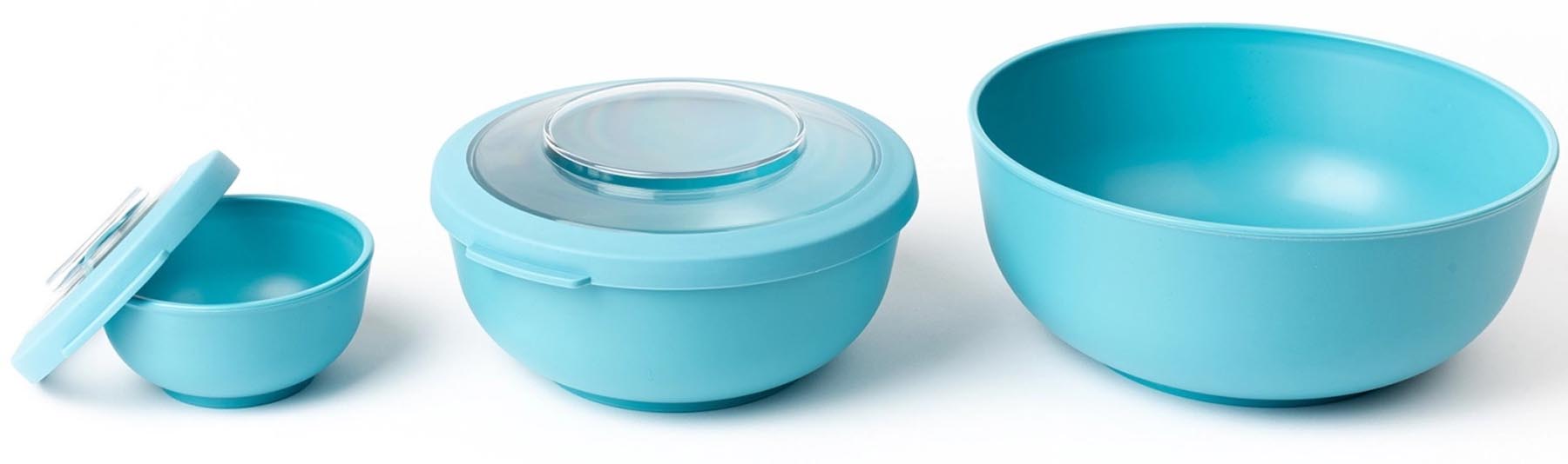 Elegantes blaues Schüsselset von Amuse Life, ideal für die stilvolle Servierung von Gerichten und Snacks, mit handlichen Maßen.