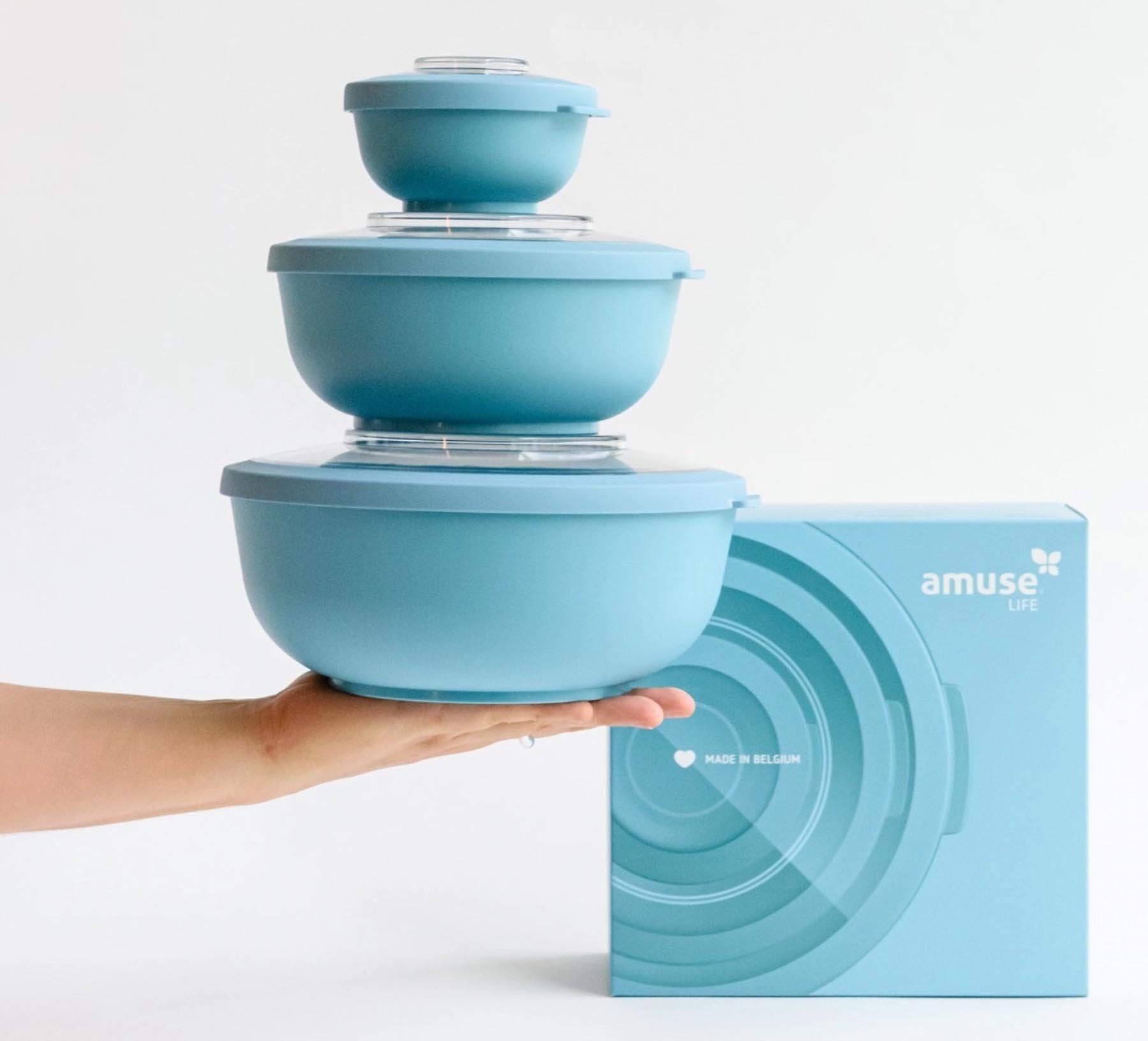 Schönes blaues Schüsselset von Amuse Life, perfekt für die ansprechende Präsentation von Speisen und ideal für den täglichen Gebrauch.