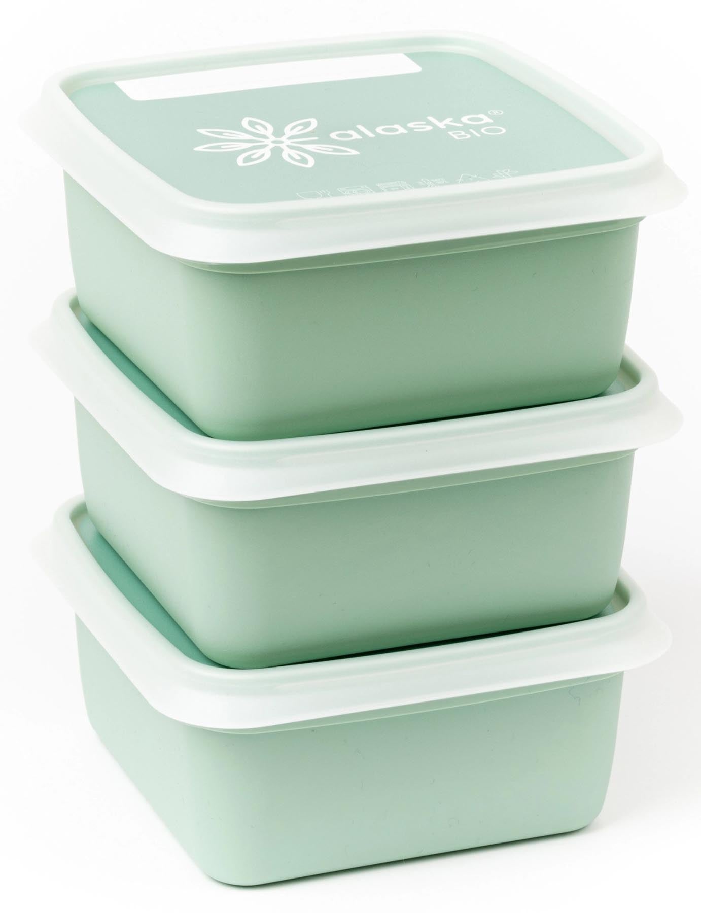 3er Set Alaska Bio Gefrierboxen 500ml grün in Grün präsentiert im Onlineshop von KAQTU Design AG. Snackbox ist von Amuse