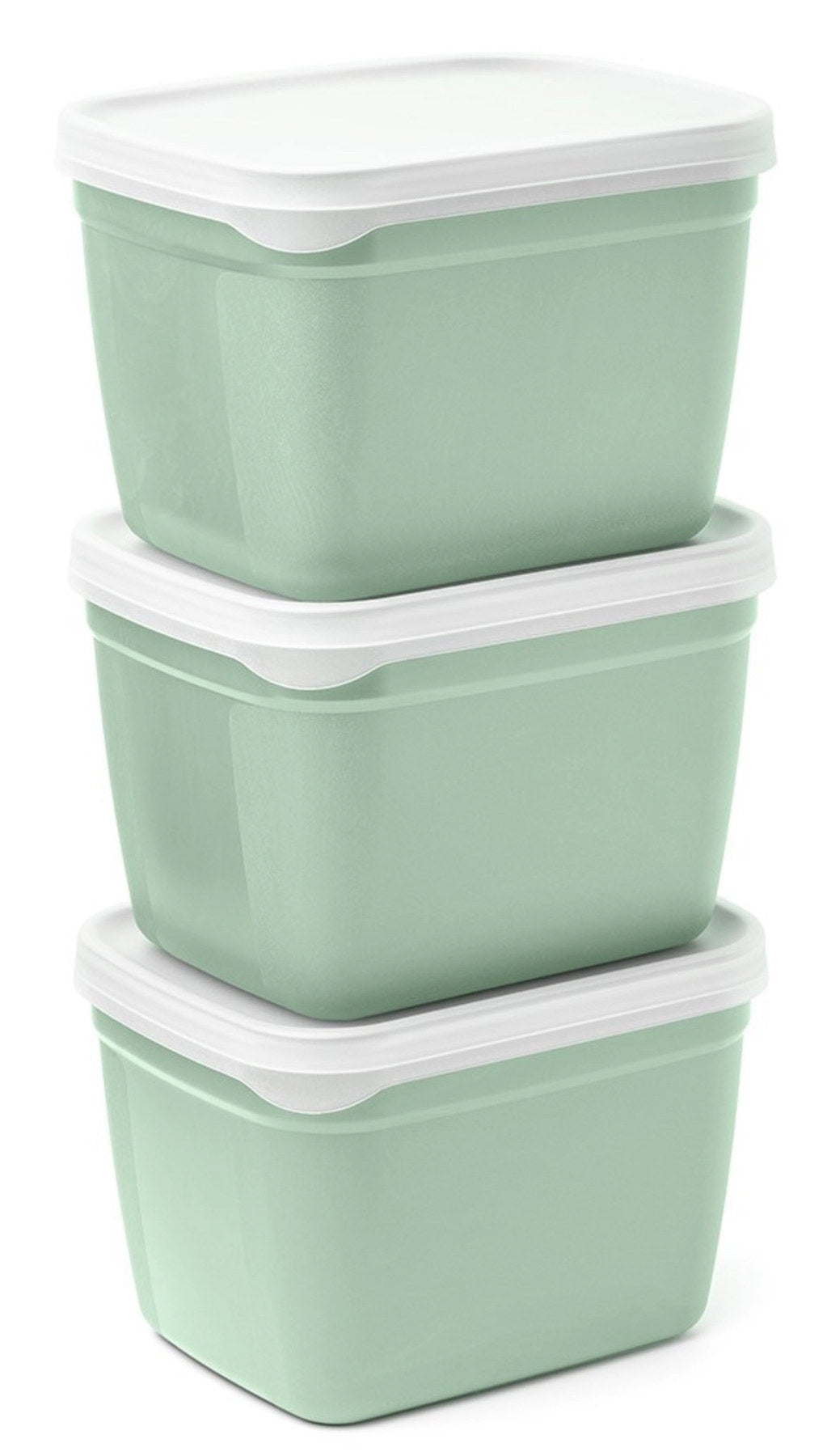 3er Set Optifridge Bio 1200ml 122X153X105mm grün in Grün präsentiert im Onlineshop von KAQTU Design AG. Aufbewahrungsbehälter ist von Amuse