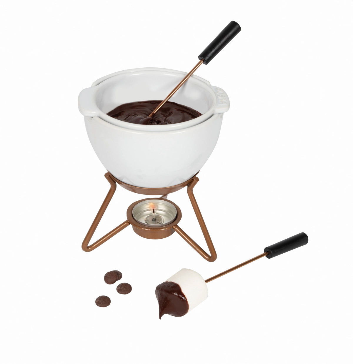 Schokoladenfondue Petit Marie 250ml in Weiss präsentiert im Onlineshop von KAQTU Design AG. Küchenhelfer ist von Boska