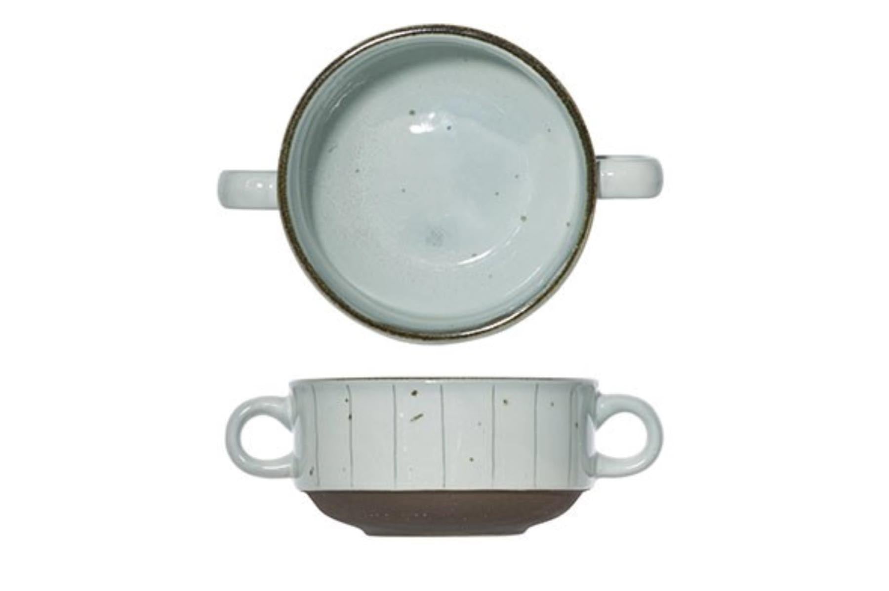 Venezia Quattro Suppenschüssel m. 2 Griffen, 33cl, 11.5x5.8 in Weiss präsentiert im Onlineshop von KAQTU Design AG. Schale ist von Cosy & Trendy