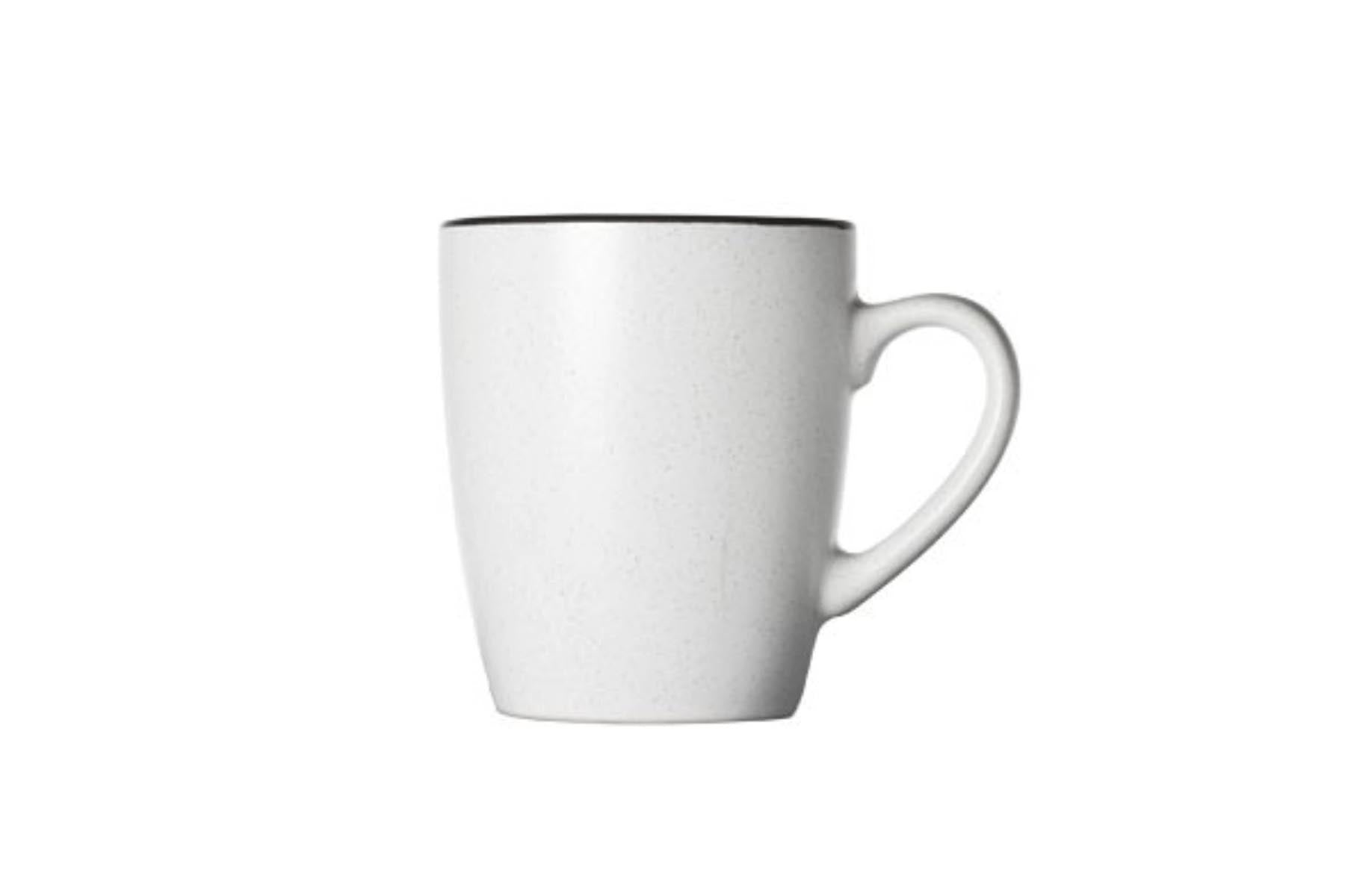Speckle weiss, Mug, 8.7 x 5.9 x 10.3cm in Weiss präsentiert im Onlineshop von KAQTU Design AG. Kaffeetassen ist von Cosy & Trendy