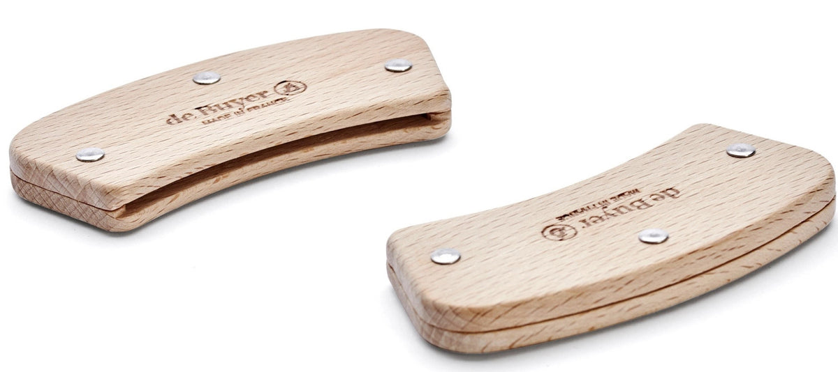 2er Set Alchimy Loqy Griff abnehmbar aus Buchenholz in Braun präsentiert im Onlineshop von KAQTU Design AG. Kochbesteck ist von de Buyer