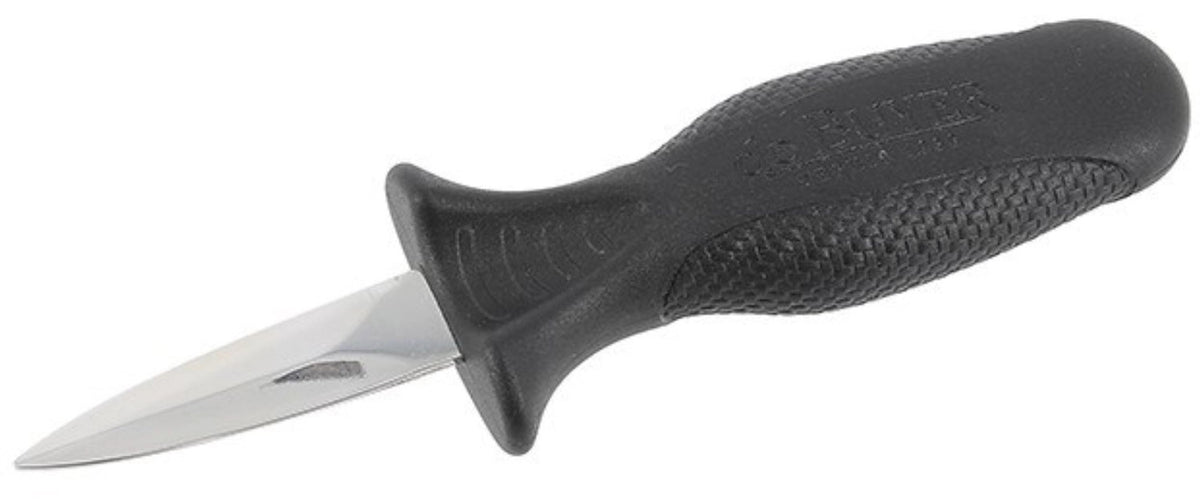 Austernmesser mit Klinge aus Edelstahl in Silber präsentiert im Onlineshop von KAQTU Design AG. Besteck ist von de Buyer