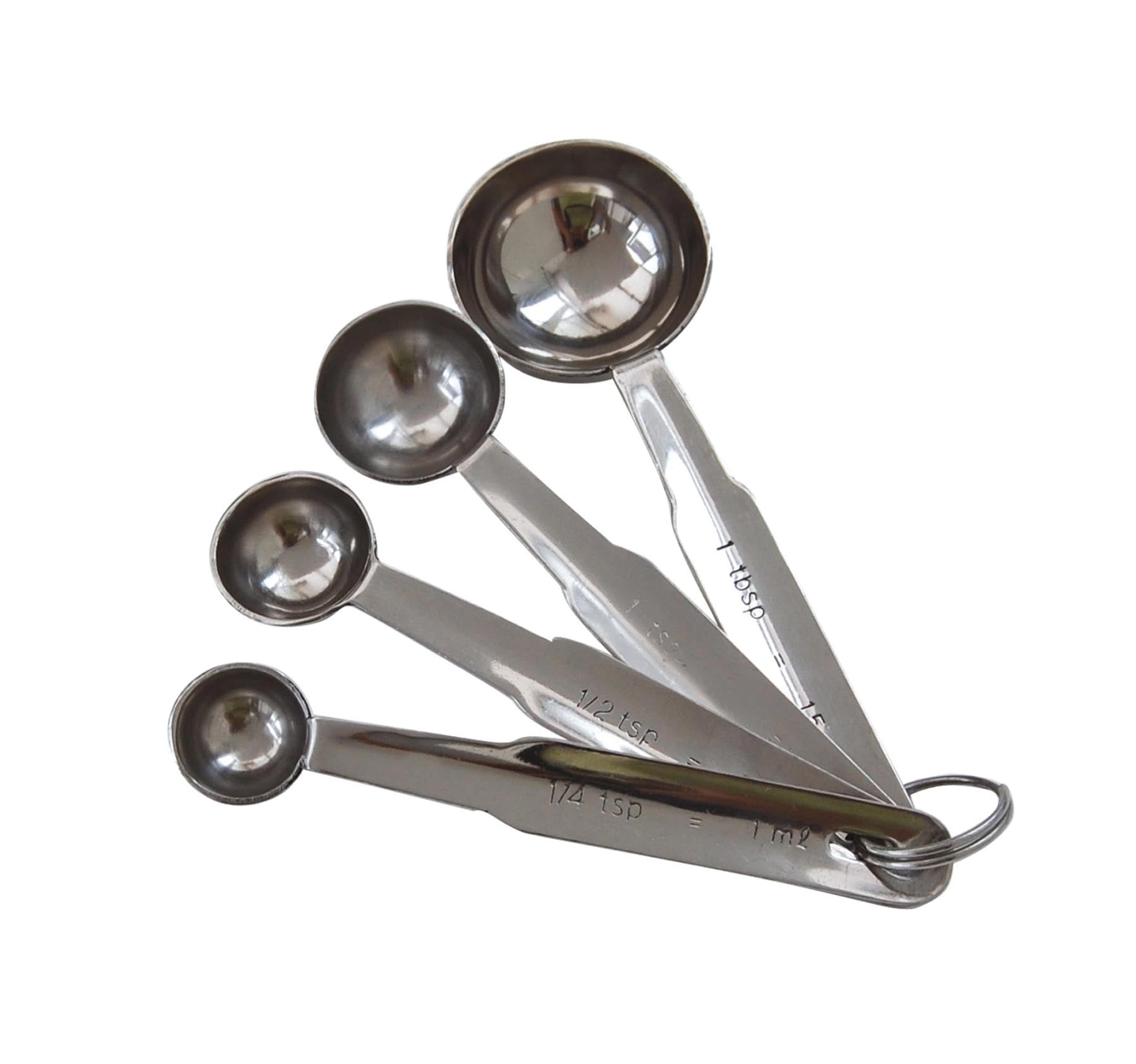Messlöffel-Set 4-tlg. 1ml/2.5ml/5ml/15ml in Silber präsentiert im Onlineshop von KAQTU Design AG. Kochbesteck ist von de Buyer