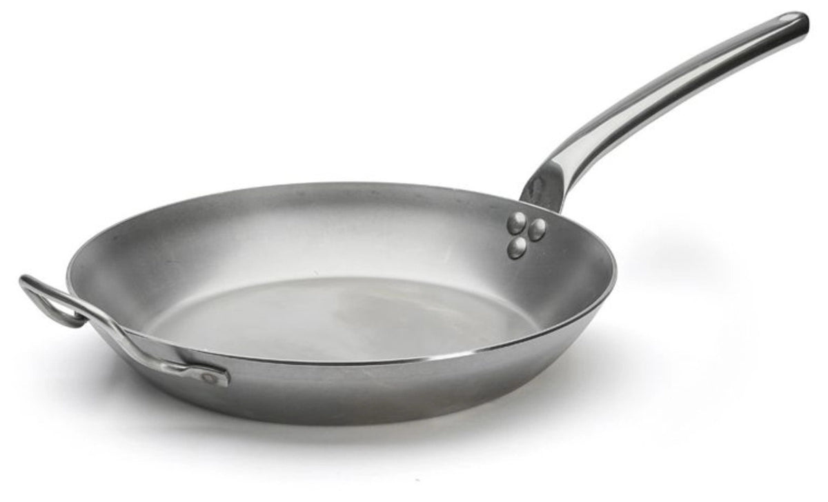 CARBONE PLUS Bratpfanne Ø 32cm, Griff Edelstahl, Induktion in Silber präsentiert im Onlineshop von KAQTU Design AG. Pfanne/Topf ist von de Buyer
