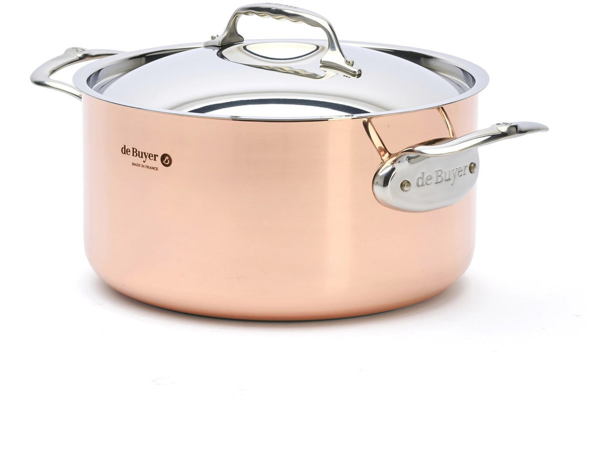 PRIMA MATERA Gemüsetopf KupferEdelst. Ø24cm, Deckel, Induk. in Kupfer präsentiert im Onlineshop von KAQTU Design AG. ist von de Buyer