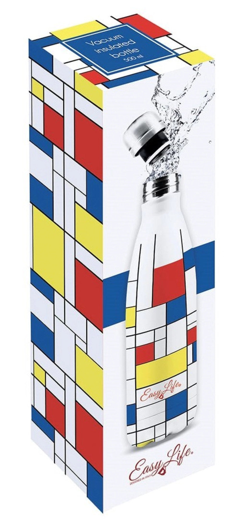 Isolierflaschen doppelw. 500ml, Mondrian in Mehrfarbig präsentiert im Onlineshop von KAQTU Design AG. Kanne ist von Easy Life